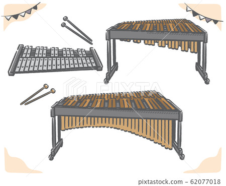 打擊樂器的插圖素材集。 62077018