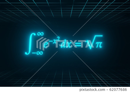 Mathematical formula of Gaussian integral... - Stock Illustration ...