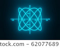 Graph of Lissajous curve floating in cyberspace 62077689