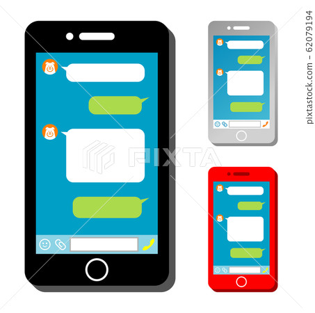 Smartphone line screen illustration image 62079194