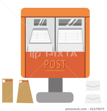 Two hole post illustration flat design 62079975