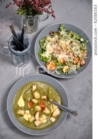 American salad with waffles and parmesan with American salad with waffles and parmesan with 62080163