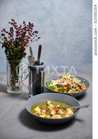 American salad with waffles and parmesan with American salad with waffles and parmesan with 62080164