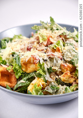 American salad with waffles and parmesan, lettuce 62080165