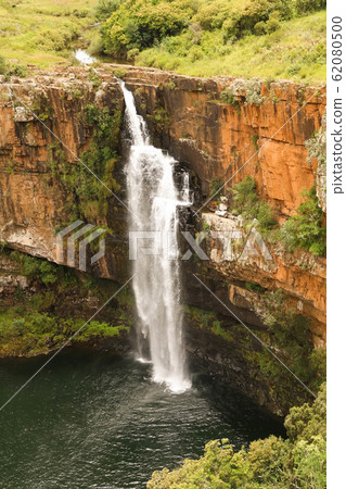 waterfall at canyons with fresh water flowing down 62080500