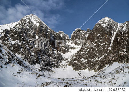 Snowy Lomnicky peak in winter High tatras mountains, Slovakia Snowy Lomnicky peak in winter High tatras mountains, Slovakia 62082682