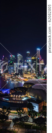 新加坡中部/夜景垂直構圖 62082805