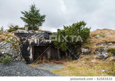 Concrete bunker from WWII period. Fjell Fortress 62083810