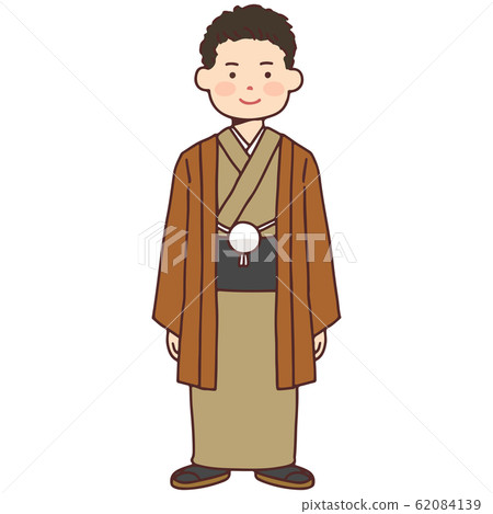 一個男人穿著和服的插圖 62084139