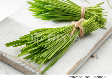 Fresh barley grass on a white background 62084159