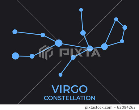 Virgo constellation. Stars in the night sky. 62084262