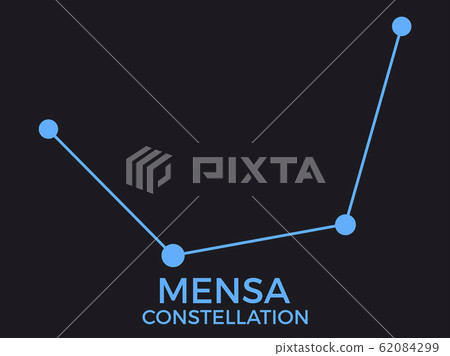 Mensa constellation. Stars in the night sky. 62084299