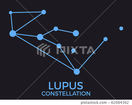Lupus constellation. Stars in the night sky. 62084302
