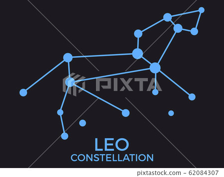Leo constellation. Stars in the night sky. Cluster 62084307
