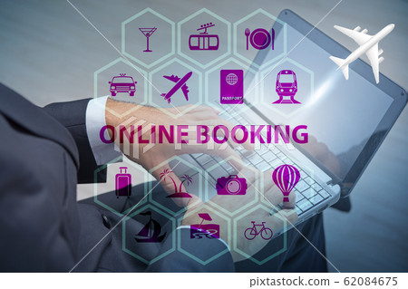 Concept of online booking for trip 62084675