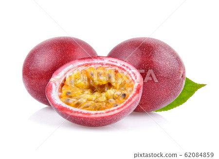 Passion fruit isolated on white background. Passion fruit isolated on white background. 62084859