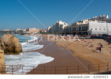 waves ocean of the Biarritz beach 62084915