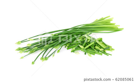 Chives flower or Chinese Chive isolated on white 62085061