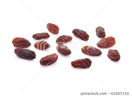 Dried raisins isolated on white background 62085330