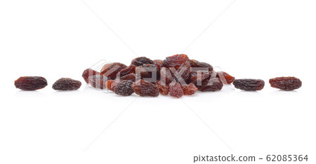 Dried Raisins isolated on white background 62085364