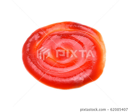 Closeup tomato sauce isolated on white background 62085407