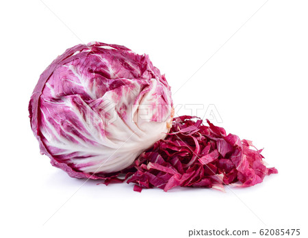 Radicchio, red salad isolated on white background Radicchio, red salad isolated on white background 62085475