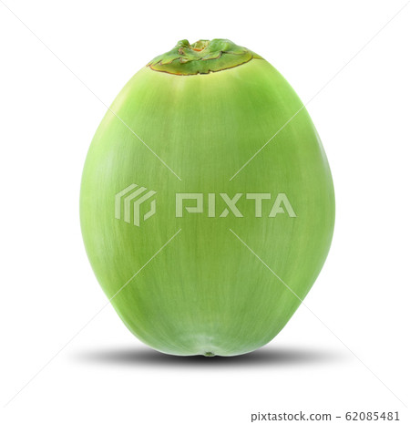 Green coconut isolated on white background Green coconut isolated on white background 62085481