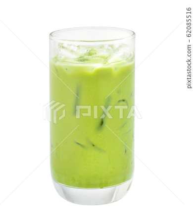 Iced green tea  isolated on white background 62085516