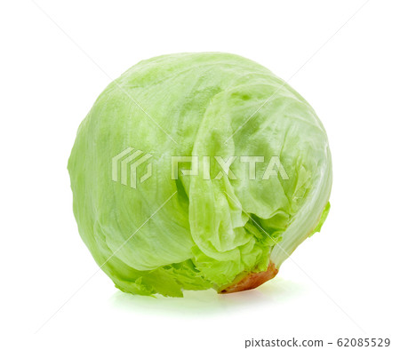 Green Iceberg lettuce on white background Green Iceberg lettuce on white background 62085529