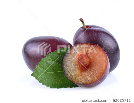 prune or plum isolated on a white background. prune or plum isolated on a white background. 62085711