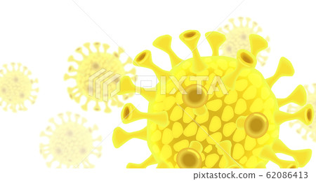 Yellow virus image white background 62086413