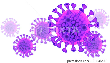 Purple virus image white background 62086415