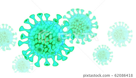 Green virus image white background 62086418
