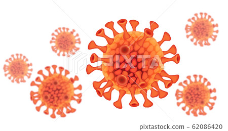 Red virus image white background 62086420