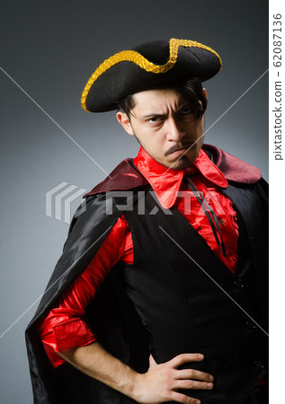 Man pirate against dark background 62087136
