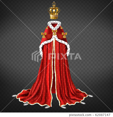 Medieval monarch ceremonial cloth realistic Medieval monarch ceremonial cloth realistic 62087147