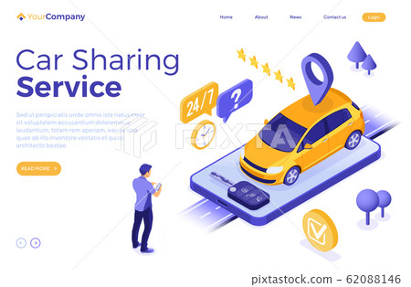 Car Sharing Service Concept 62088146