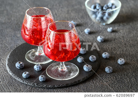 Glasses of blueberry juice Glasses of blueberry juice 62089697