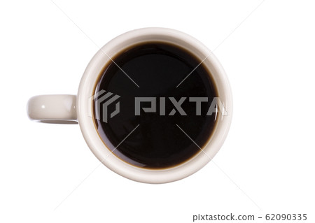 Coffee in white cup, espresso isolated on white. Coffee in white cup, espresso isolated on white. 62090335