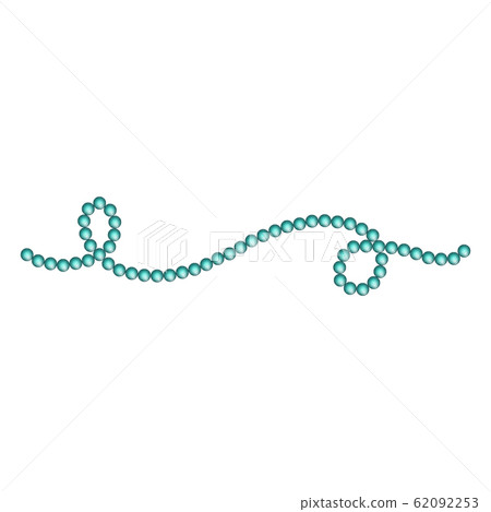 Isolated blue pearl necklace Isolated blue pearl necklace 62092253