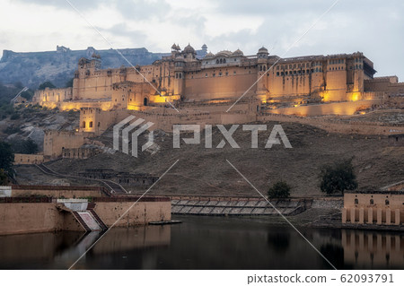 sunset over amer fort sunset over amer fort 62093791