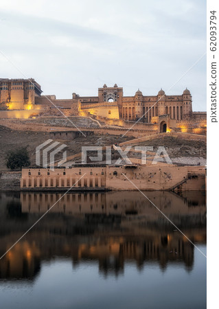 sunset over amer fort sunset over amer fort 62093794