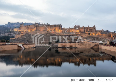 sunset over amer fort 62093802