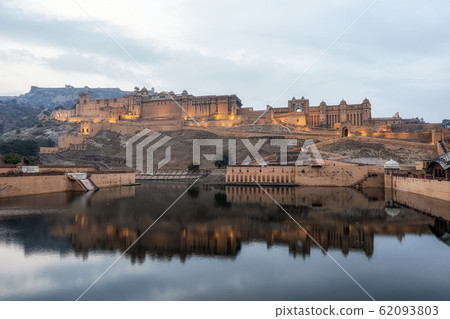 sunset over amer fort 62093803