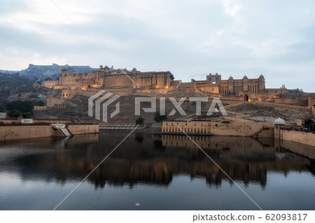 sunset over amer fort sunset over amer fort 62093817