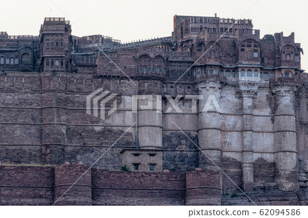 mehrangarh fort close up sunset 62094586