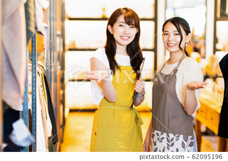 Female clerk part-time job customer service apparel cute casual 62095196
