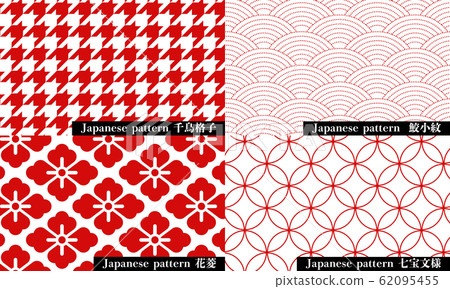 Japanese pattern houndstooth check, shark komon, hanabishi, cloisonne 62095455