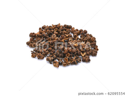 spices, Dry Zanthozylum limonella Alston on white spices, Dry Zanthozylum limonella Alston on white 62095554