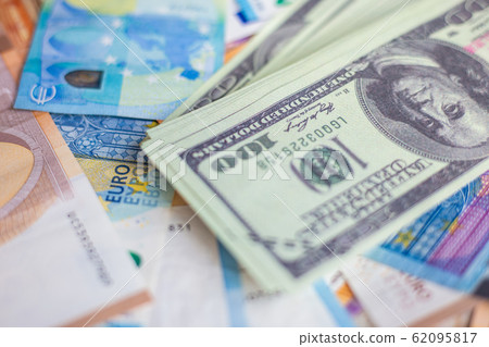 Euro union and us dollar money bank note bill Euro union and us dollar money bank note bill 62095817